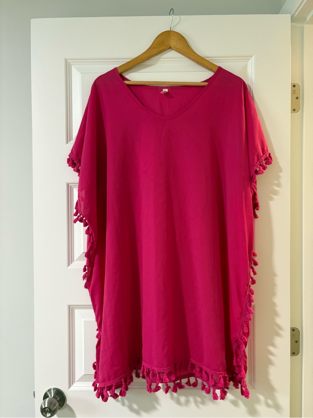 NWOT Resort Style Plus Size Pink Poncho Top Size 3XL Beach Pool Cover Up